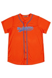 訂製個性LOGO棒球衫  橙色棒球衫  吸濕排汗棒球衫  團隊棒球衫    BU44